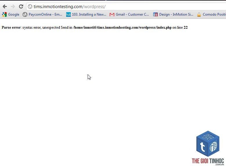 wordpress blank page error