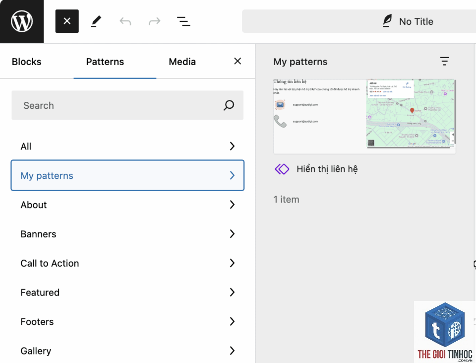 wordpress block pattern là gì