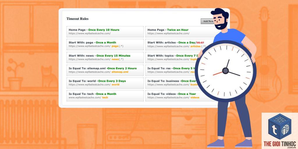 wordpress cache timeout