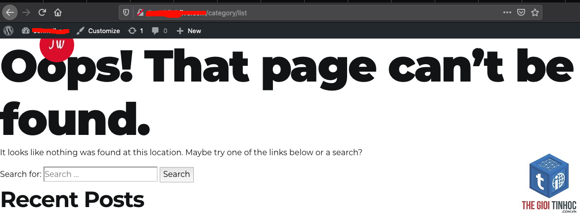wordpress category page error - Hình 2