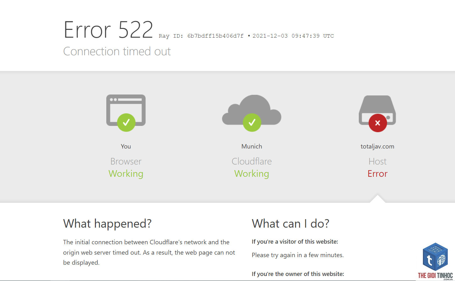 wordpress cloudflare 522 - Hình 1