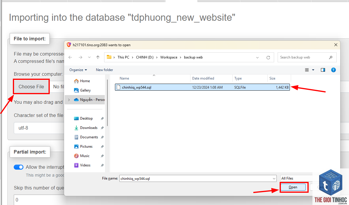 wordpress cpanel restore lỗi - Hình 1