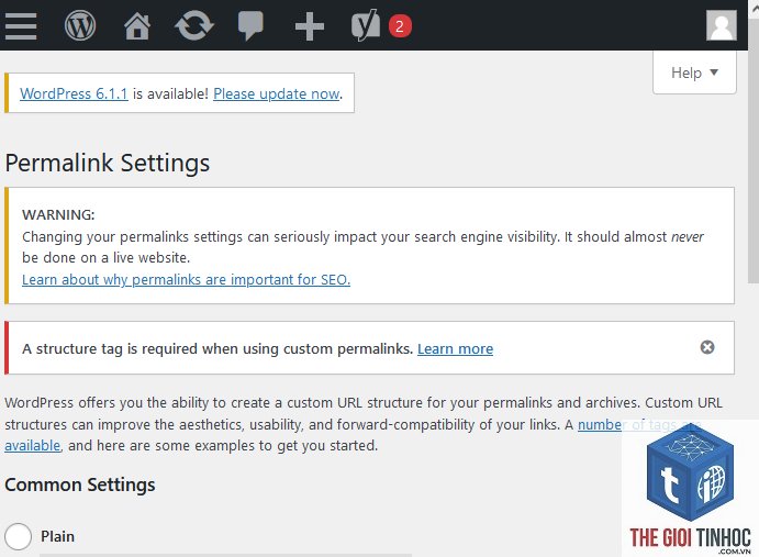 wordpress custom permalink error - Hình 2