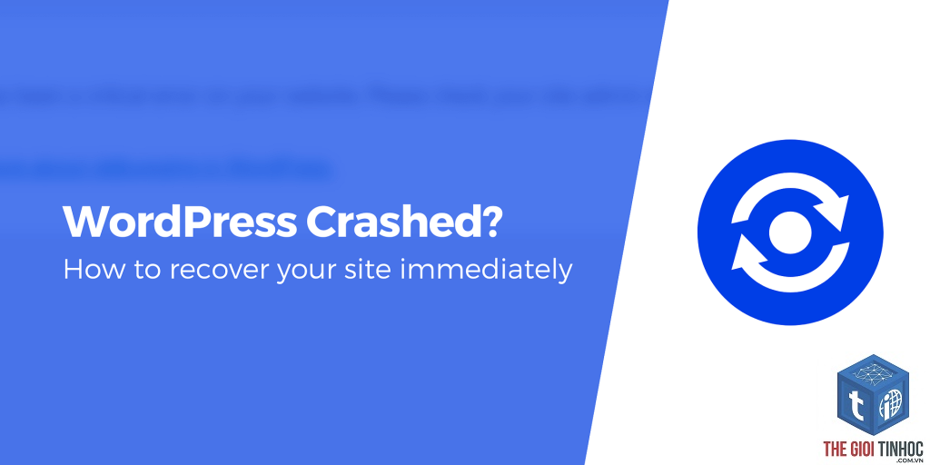 wordpress dashboard crash