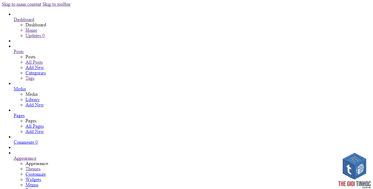 wordpress dashboard error - Hình 2