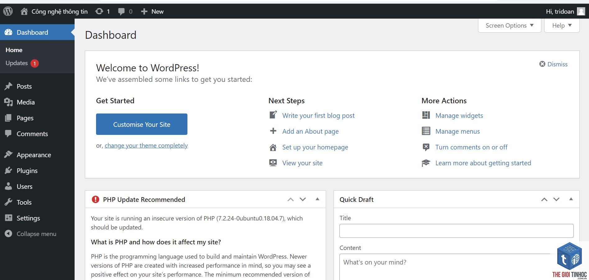 wordpress dashboard không tải dữ liệu - Hình 4