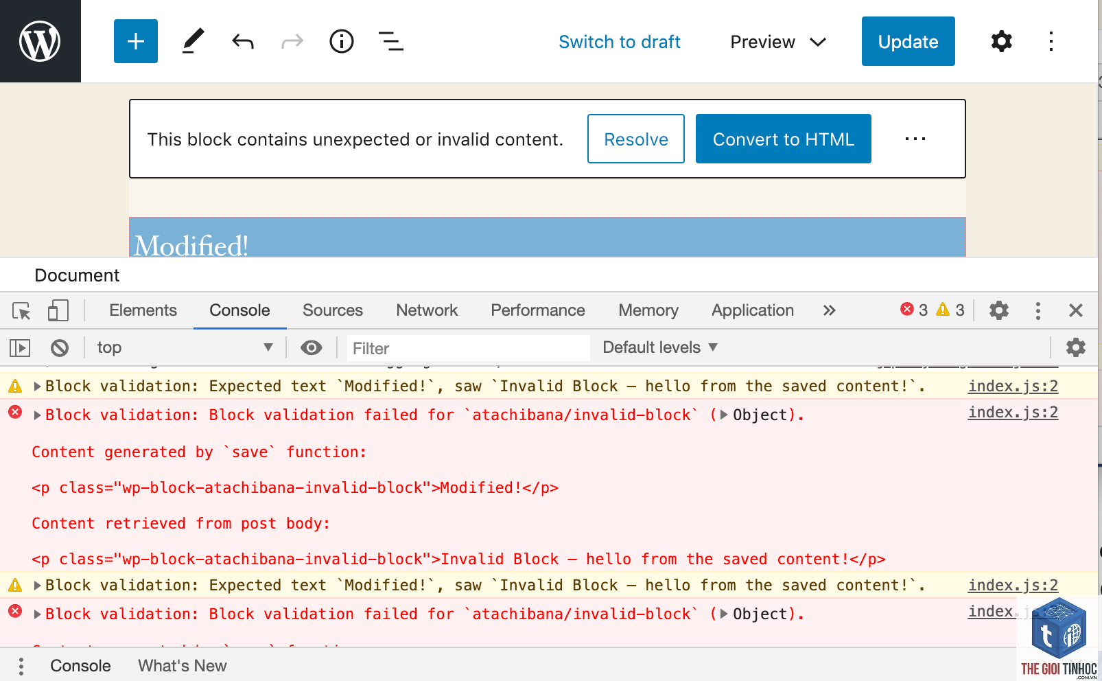 wordpress dashboard lỗi javascript - Hình 2