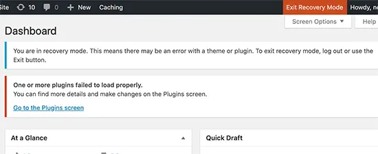 wordpress dashboard trắng trang - Hình 5