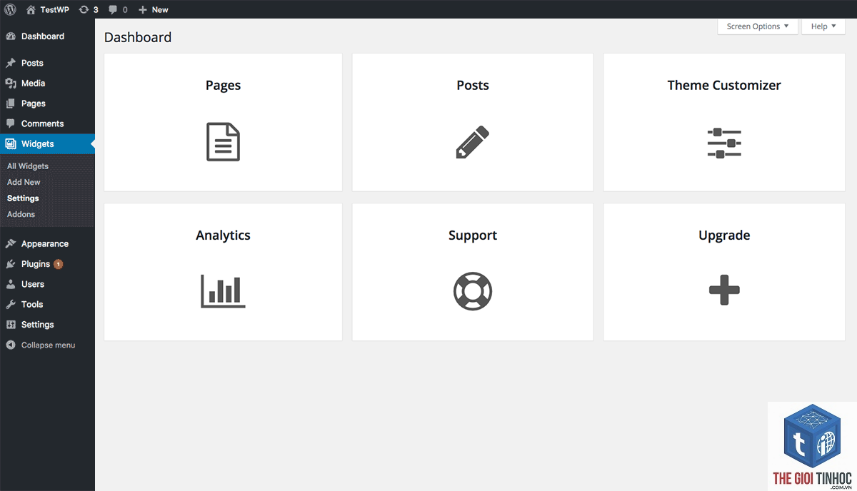 wordpress dashboard trắng trang - Hình 1