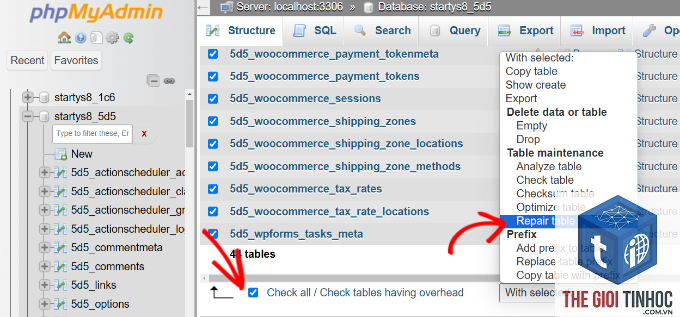 wordpress database corrupted - Hình 5