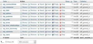 wordpress database là gì