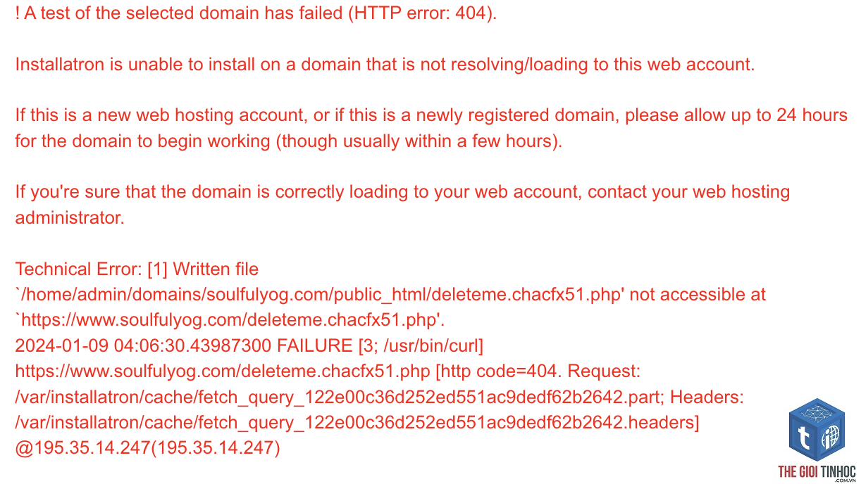 wordpress directadmin account error - Hình 1