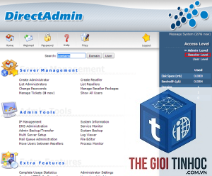 wordpress directadmin restore lỗi