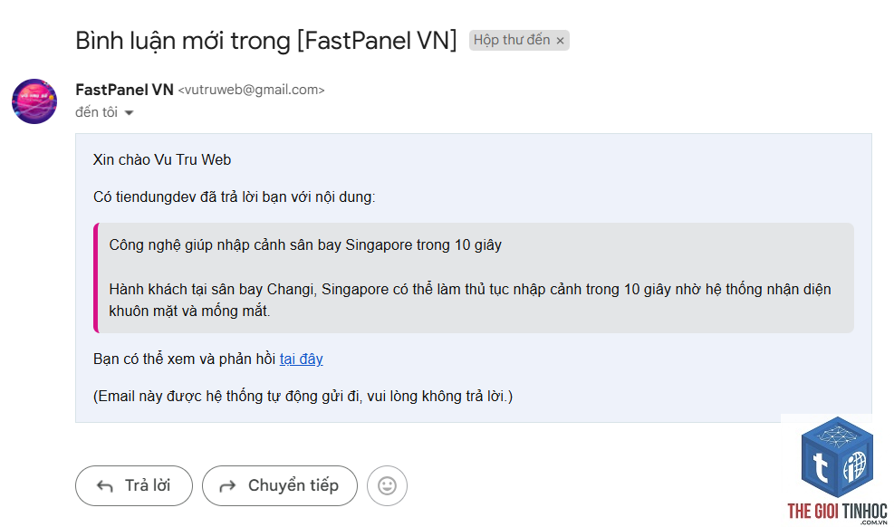 wordpress email bình luận không gửi