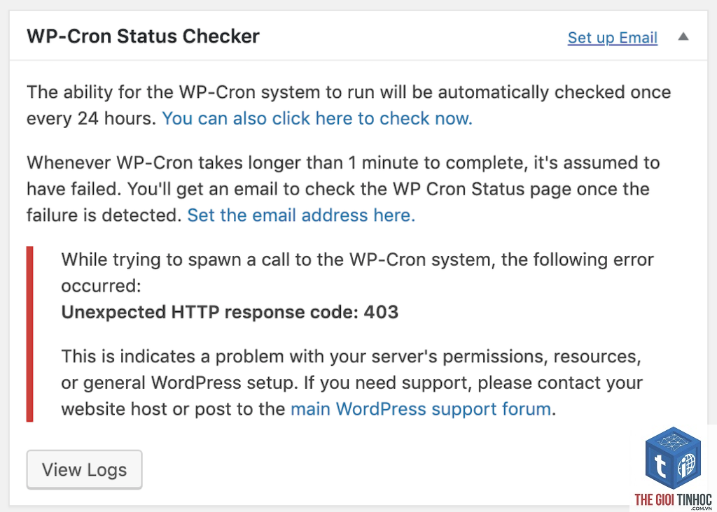 wordpress email cron lỗi