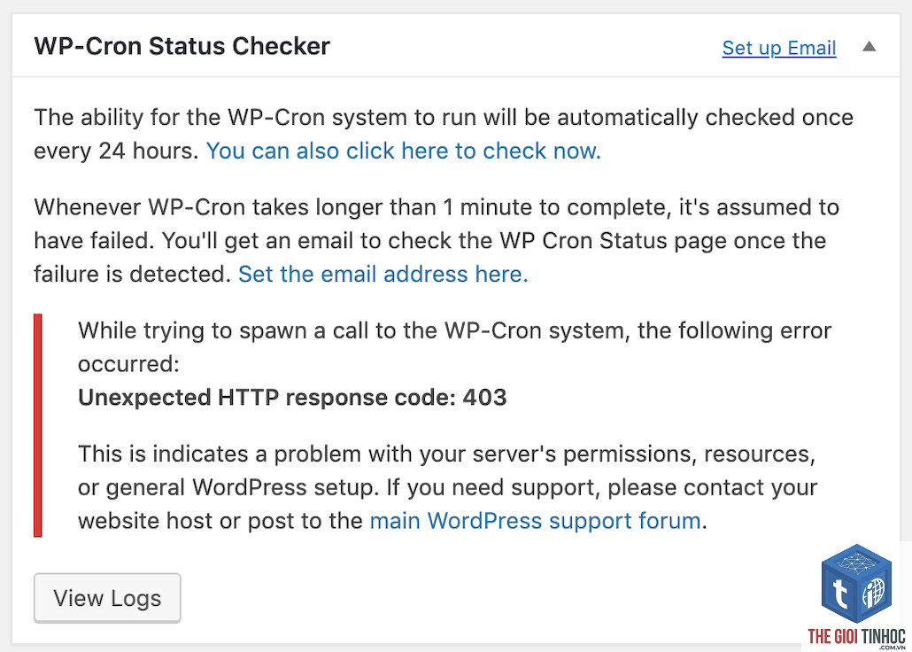 wordpress email cron lỗi - Hình 1
