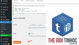 wordpress email reporting lỗi