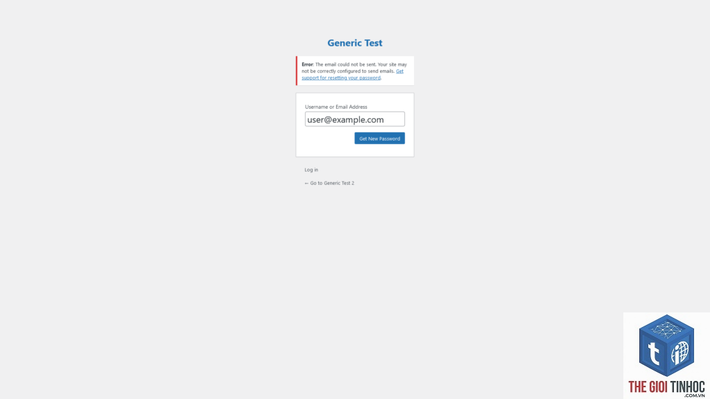 wordpress email test failed