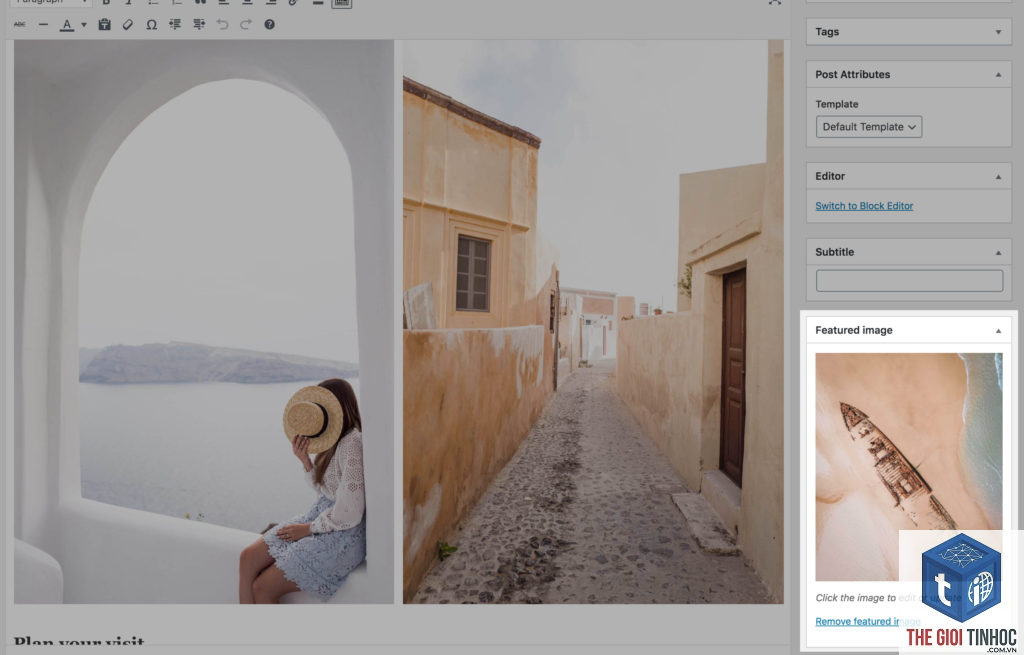 wordpress featured image bị mất