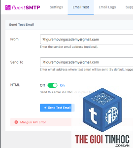 wordpress fluent smtp lỗi
