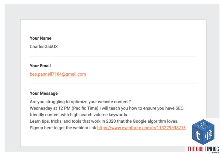 wordpress form email spam - Hình 1