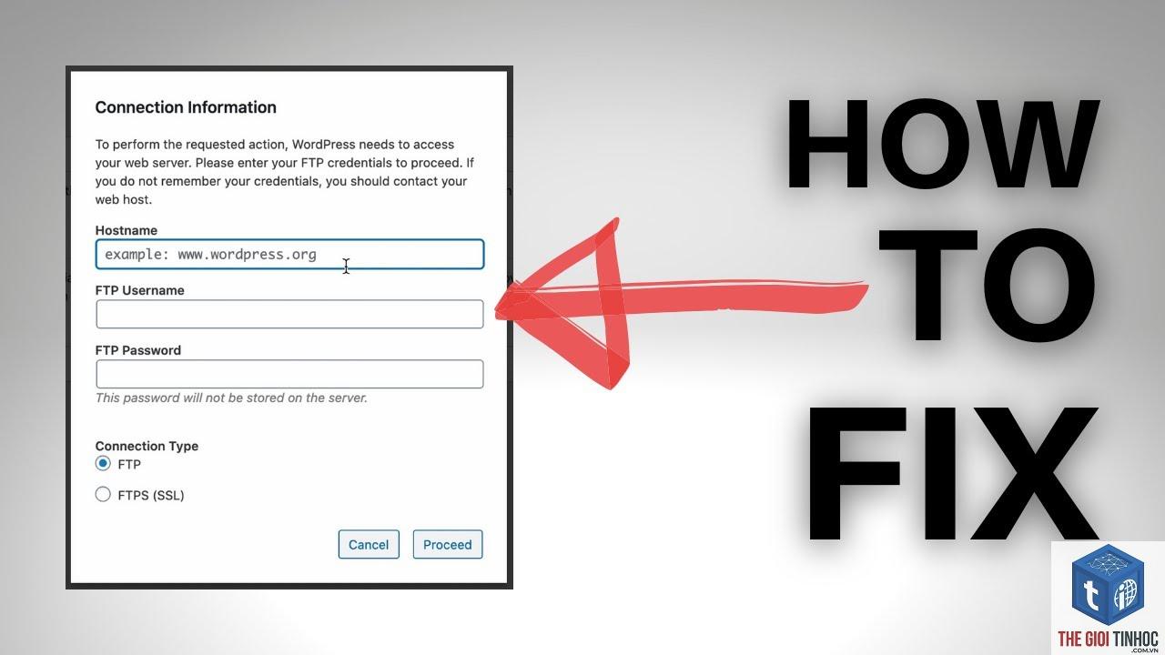 wordpress ftp authentication failed - Hình 3
