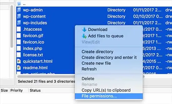 wordpress ftp permissions lỗi - Hình 3