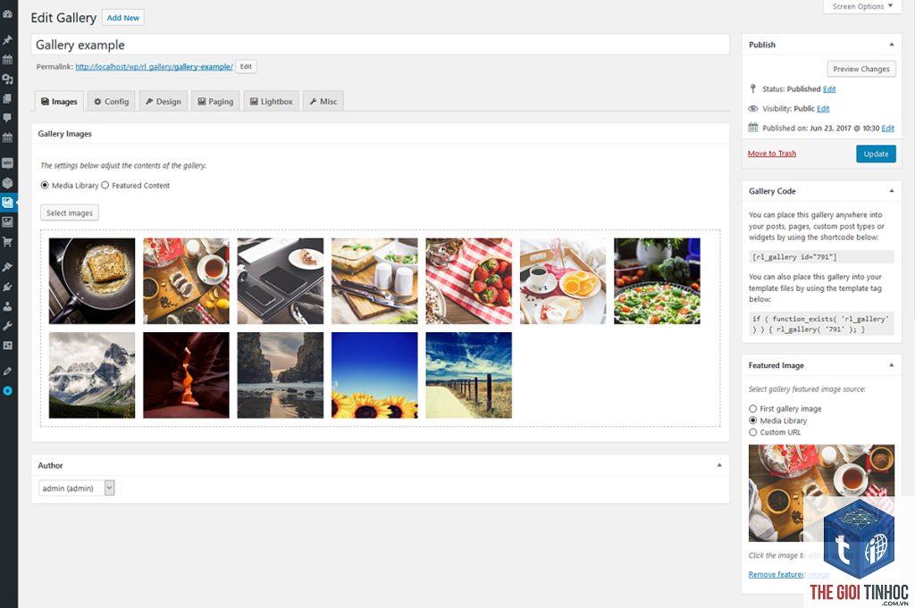 wordpress gallery lightbox lỗi