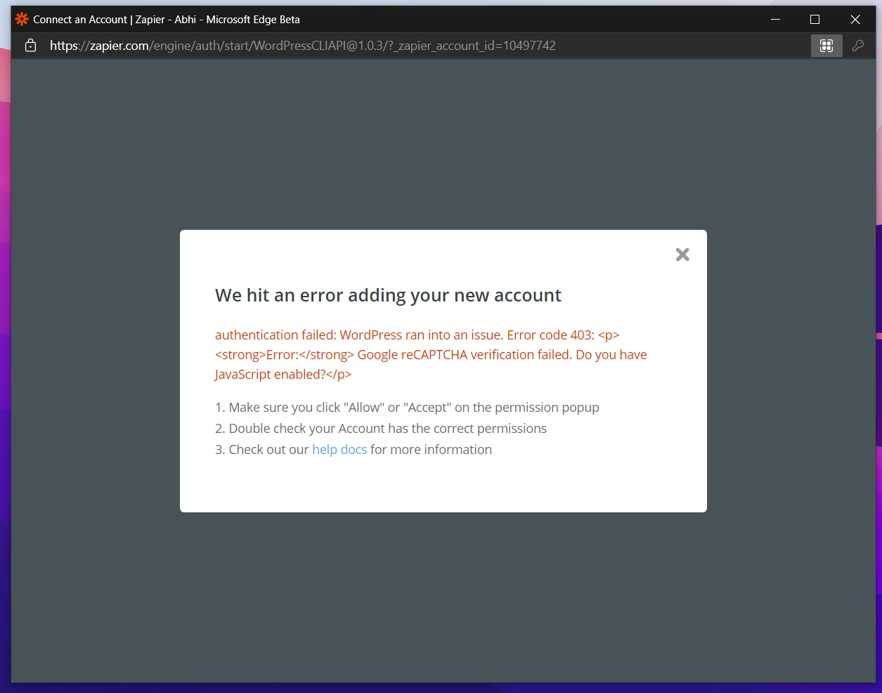 wordpress google workspace authentication error - Hình 2
