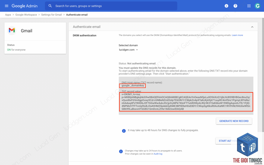 wordpress google workspace dkim lỗi - Hình 5