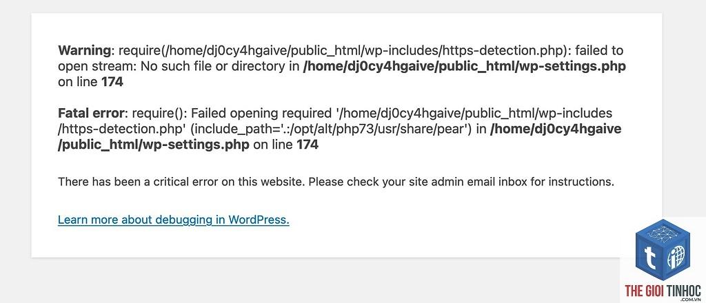 wordpress homepage error - Hình 3