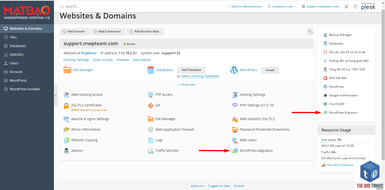 wordpress hosting migration lỗi - Hình 1