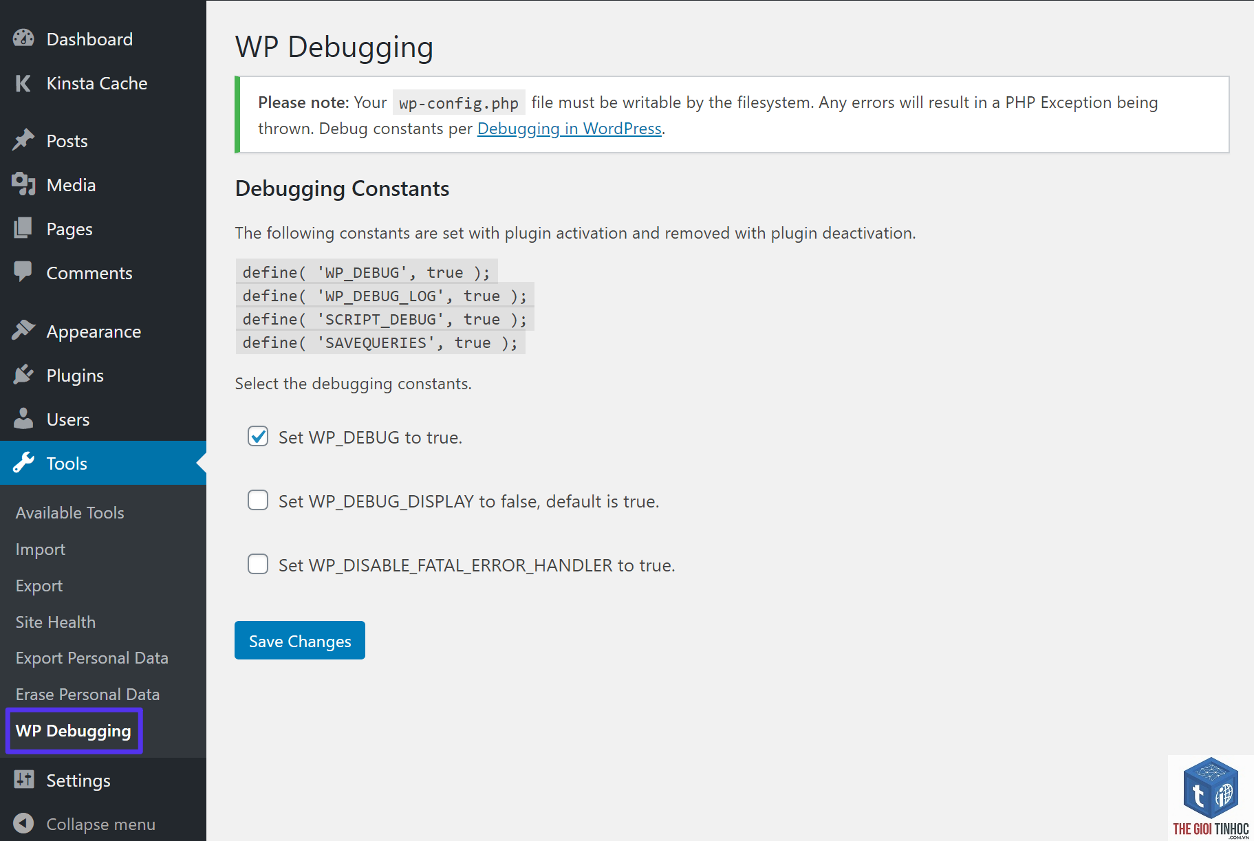 wordpress image debug