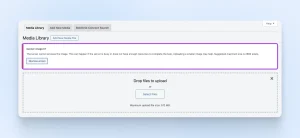 wordpress image library error