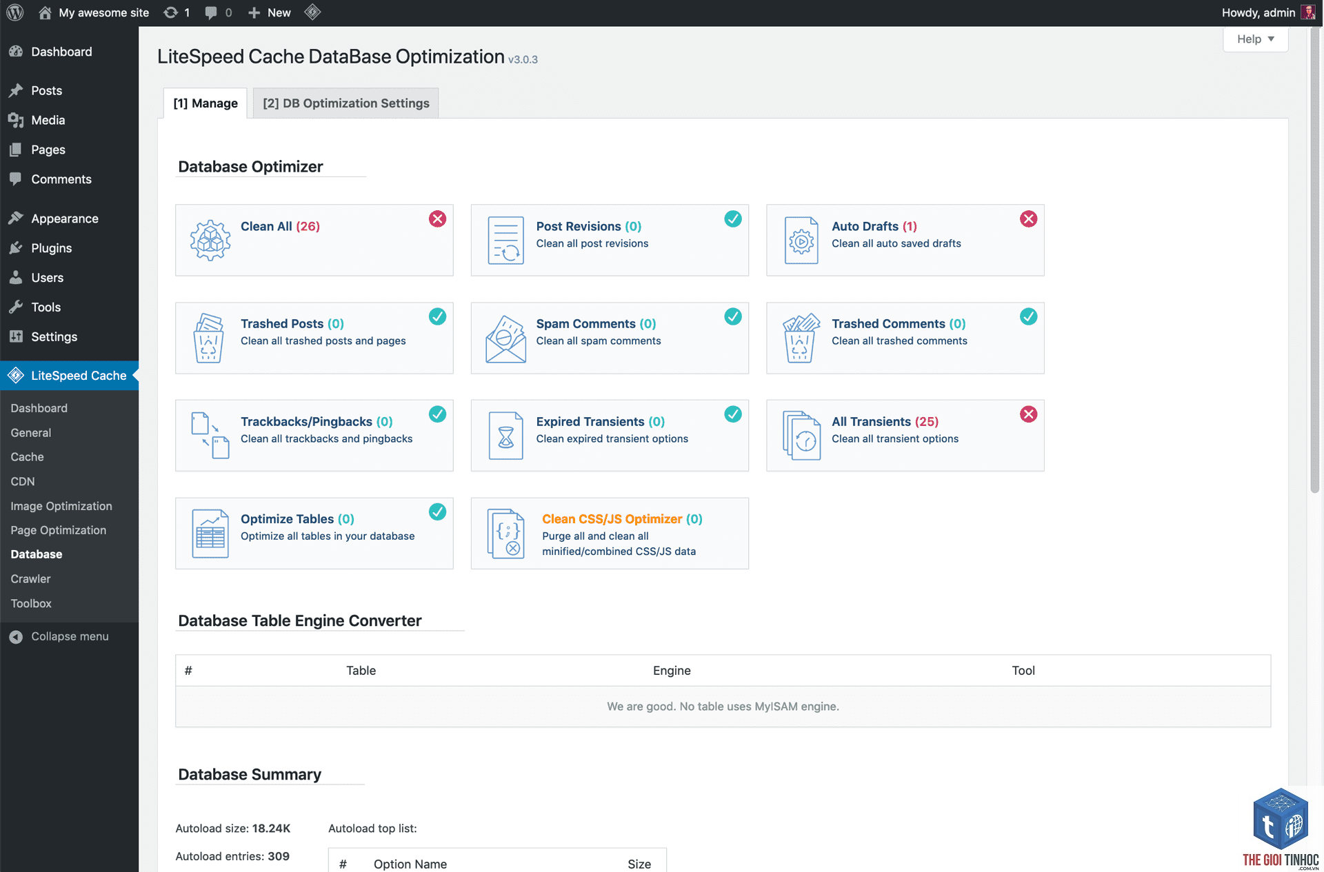 wordpress litespeed object cache lỗi - Hình 2