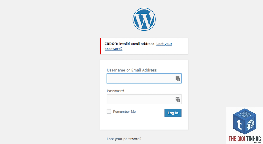 wordpress login error - Hình 1