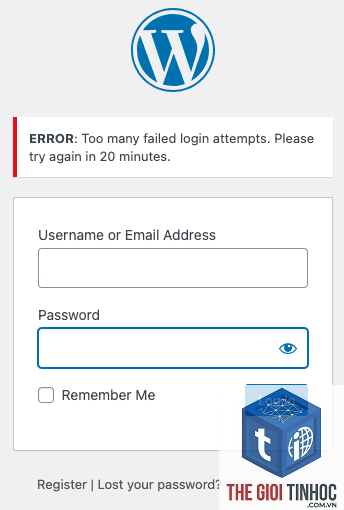 wordpress login failed - Hình 3