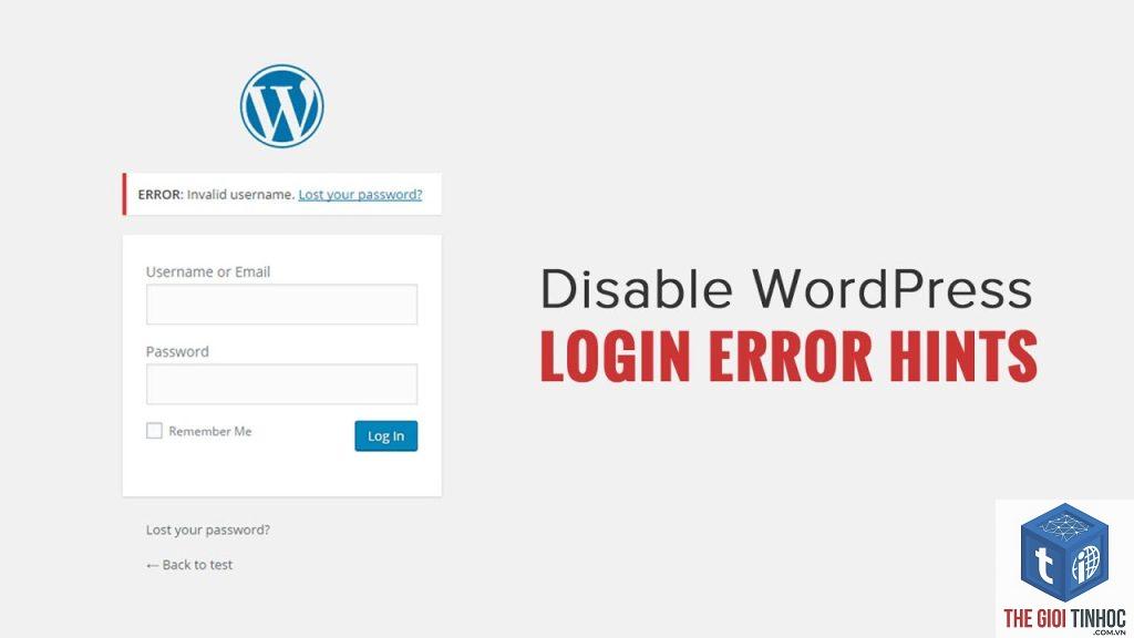 wordpress login invalid username