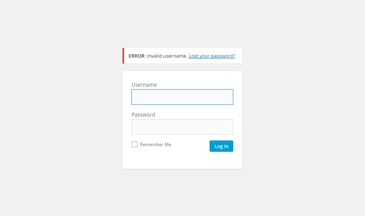 wordpress login invalid username - Hình 5
