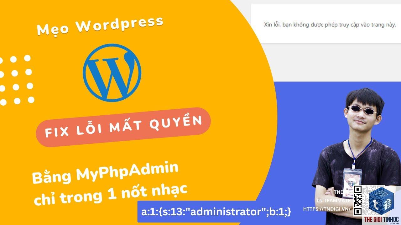 wordpress mất quyền admin - Hình 4