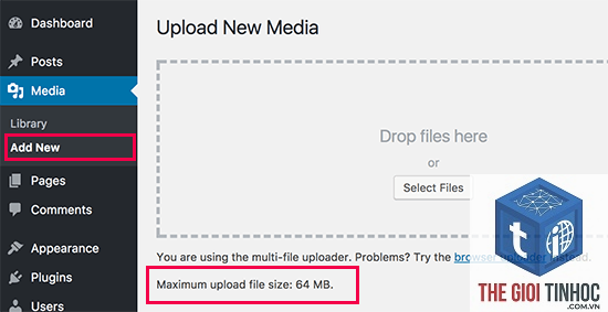 wordpress max upload size lỗi - Hình 2