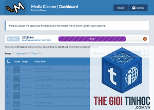 wordpress media cleanup lỗi