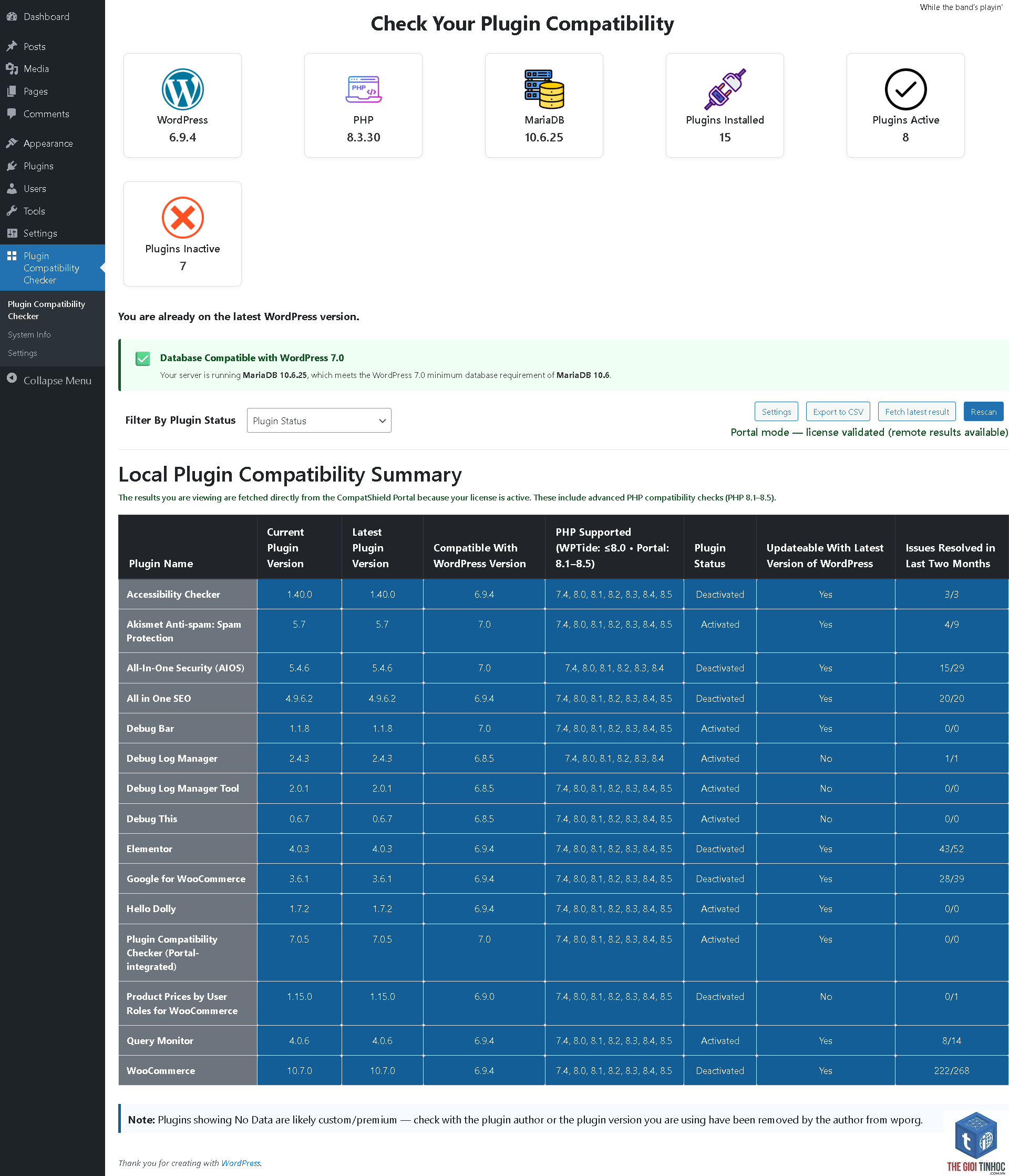 wordpress media compatibility test