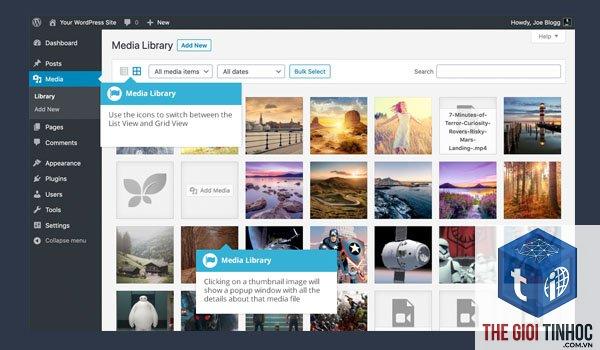 wordpress media library là gì