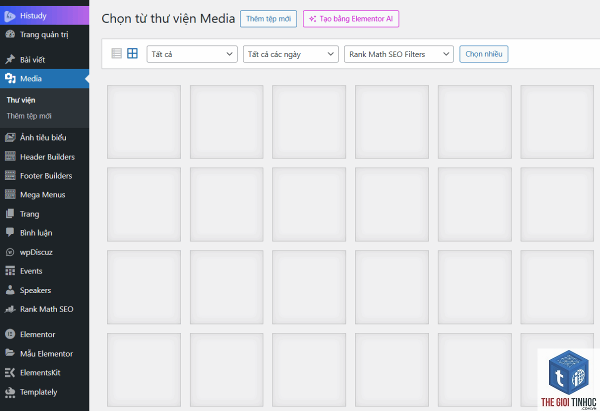 wordpress media library trắng trang - Hình 3