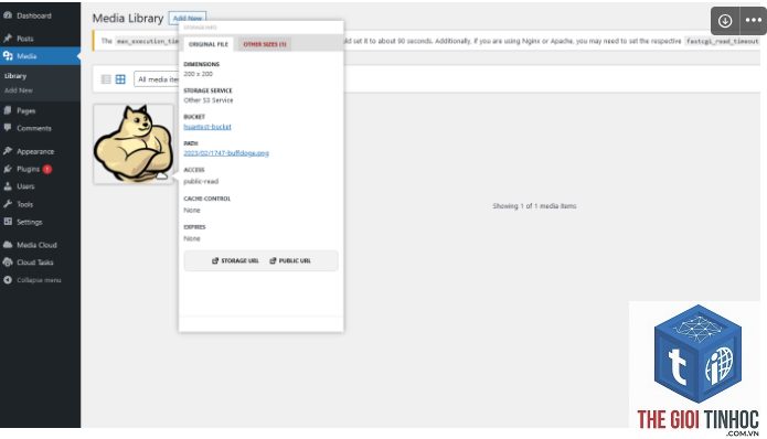 wordpress media library trắng trang - Hình 5