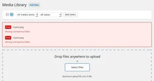 wordpress media path lỗi