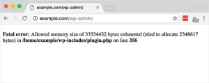 wordpress memory exhausted fix