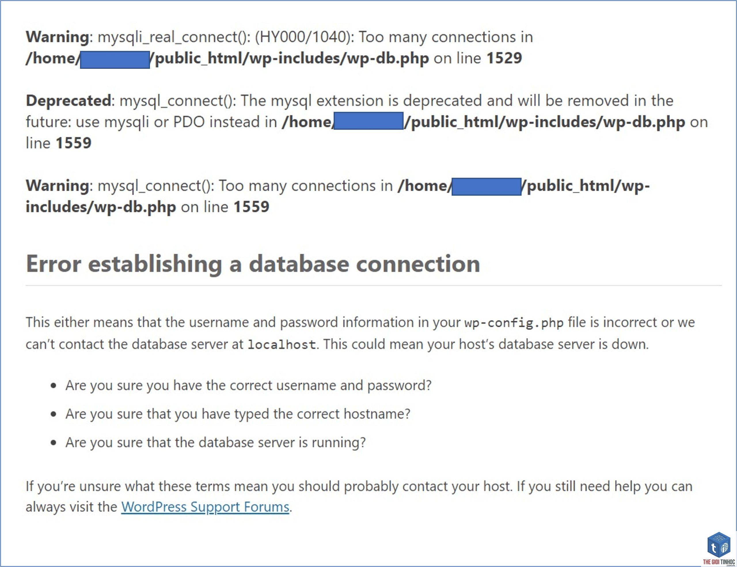 wordpress mysql error - Hình 4