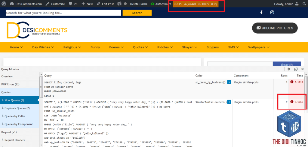 wordpress mysql slow query